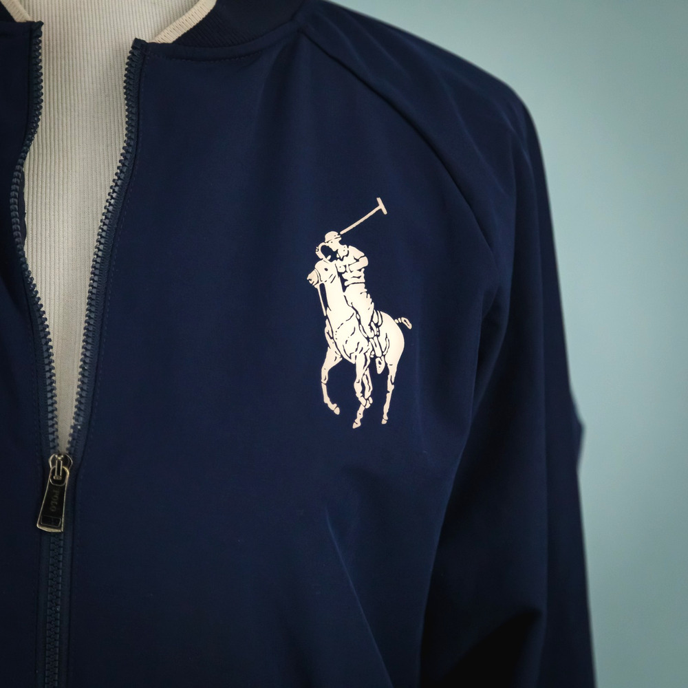 Polo Ralph Lauren Size Medium M Blue Performance US Open Full Zip Jacket - Picture 3 of 10